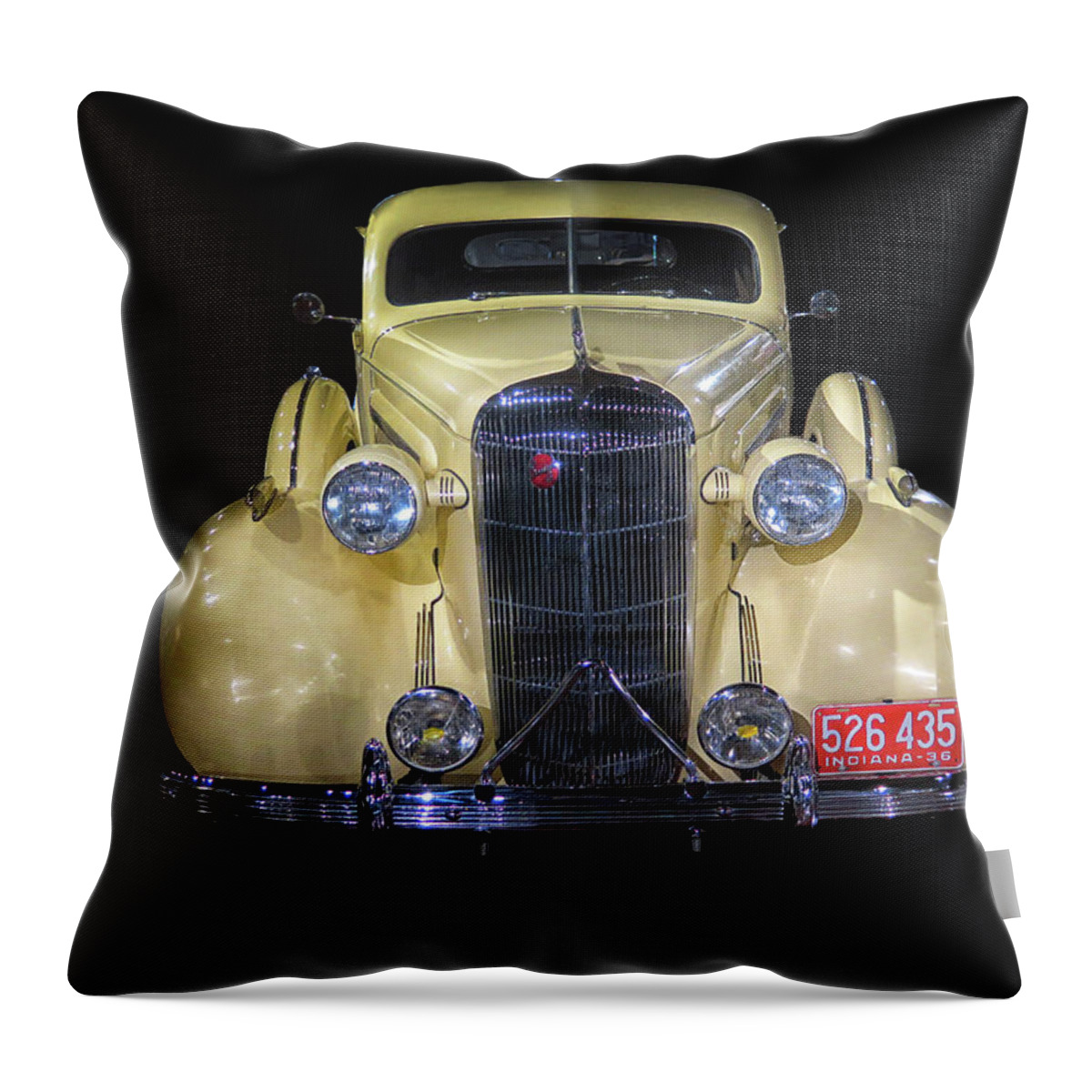 1936 Buick Business Coupe Throw Pillow featuring the photograph 1936 Buick Business Coupe by Dave Mills