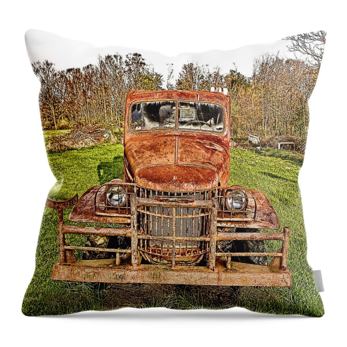 Scenicfotos Throw Pillow featuring the photograph 1941 Dodge Truck 3 by Mark Allen