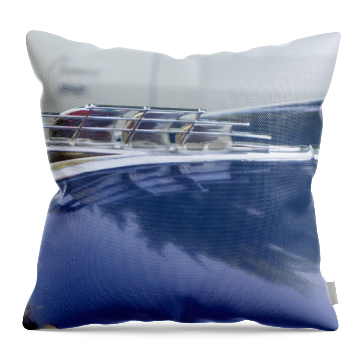 1949 Plymouth Throw Pillow featuring the photograph 1949 Plymouth Super Deluxe 21x by Cathy Anderson