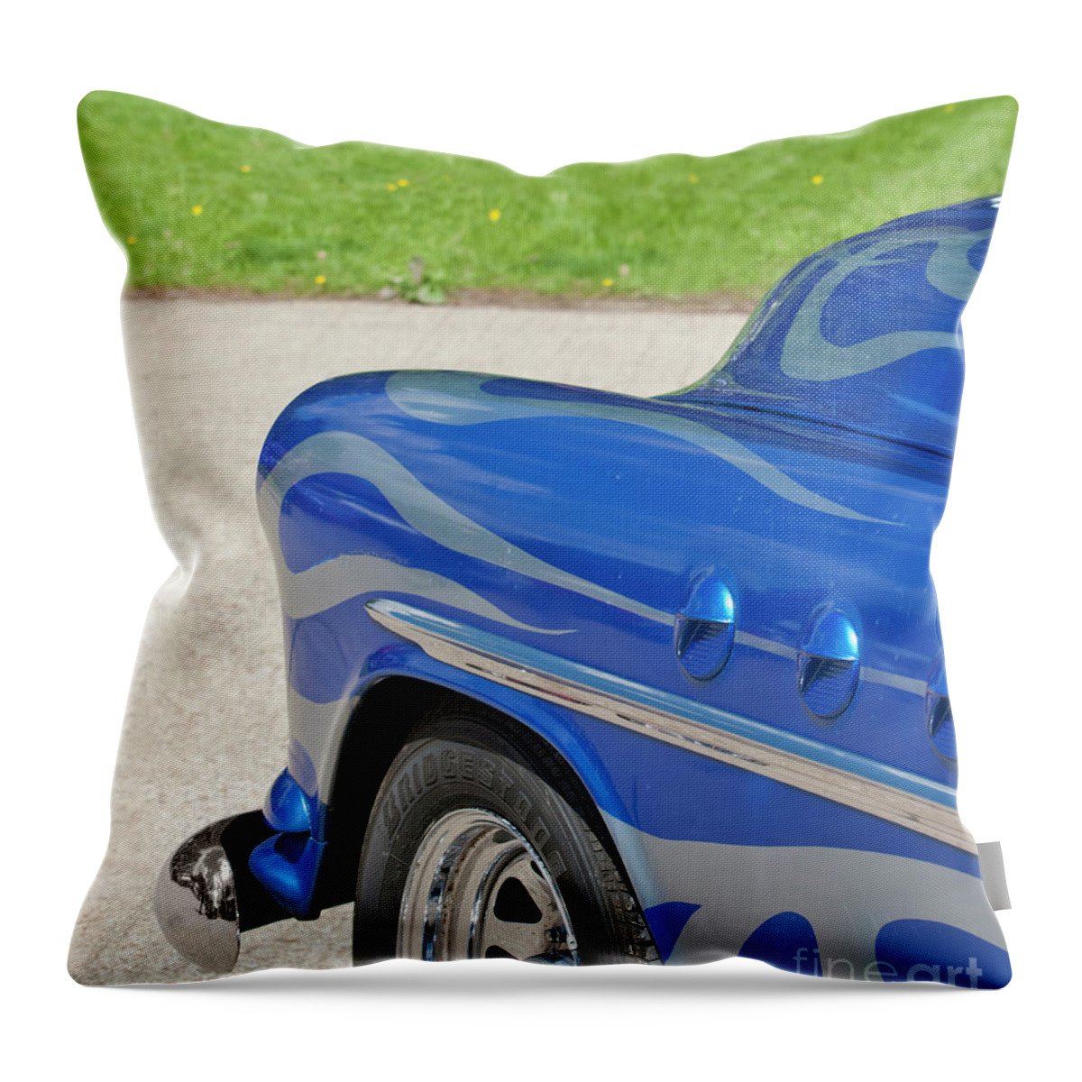 Hot Rod Throw Pillow featuring the photograph 1951 Buick Hot Rod Style by Terri Waters