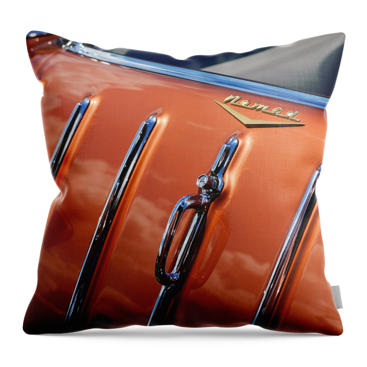 1957 Throw Pillow featuring the photograph 1957 Chevrolet Nomad by Gordon Dean II