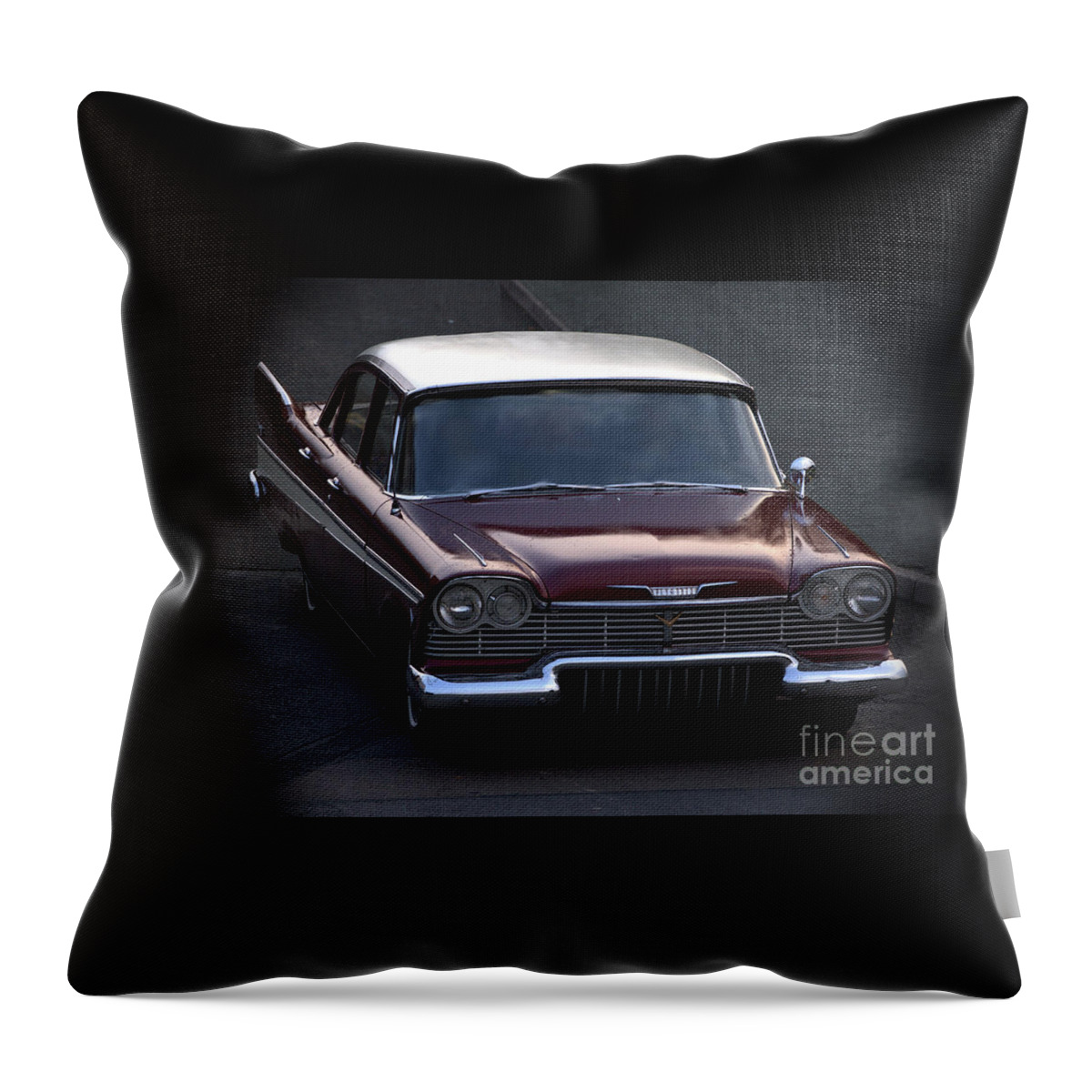 Plymouth Throw Pillow featuring the photograph 1957 plymouth Belvedere by Stephen Melia