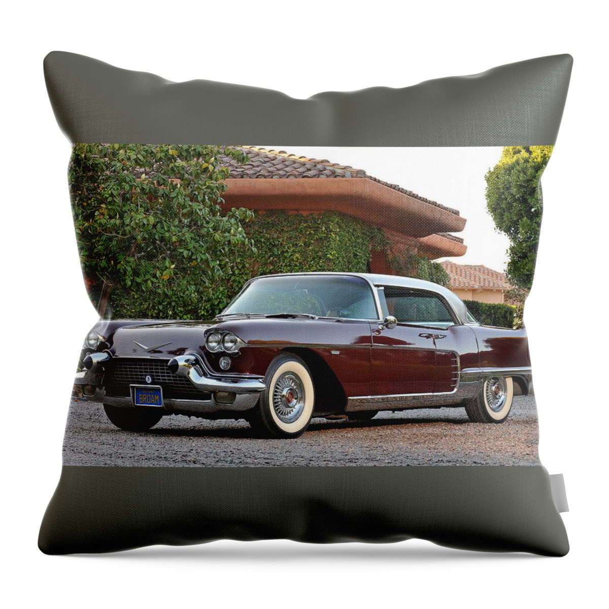 1958 Cadillac Eldorado Brougham Throw Pillow featuring the photograph 1958 Cadillac Eldorado Brougham by Mariel Mcmeeking
