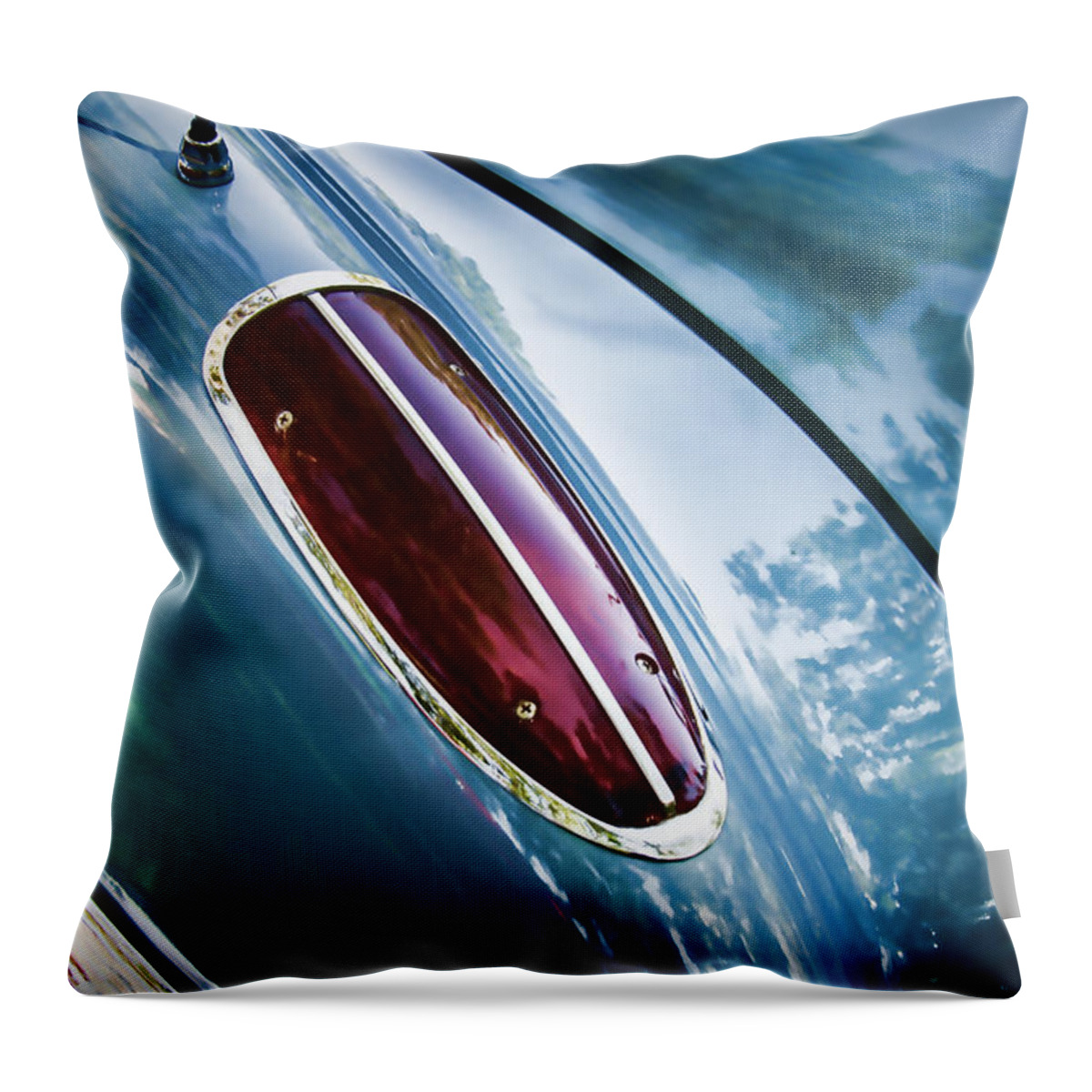 1960 Throw Pillow featuring the photograph 1960 Corvette Taillight by Nick Gray