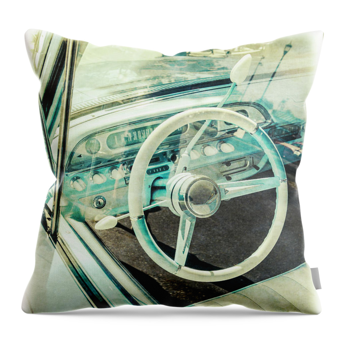 Ford Throw Pillow featuring the photograph 1960 Custom by Caitlyn Grasso