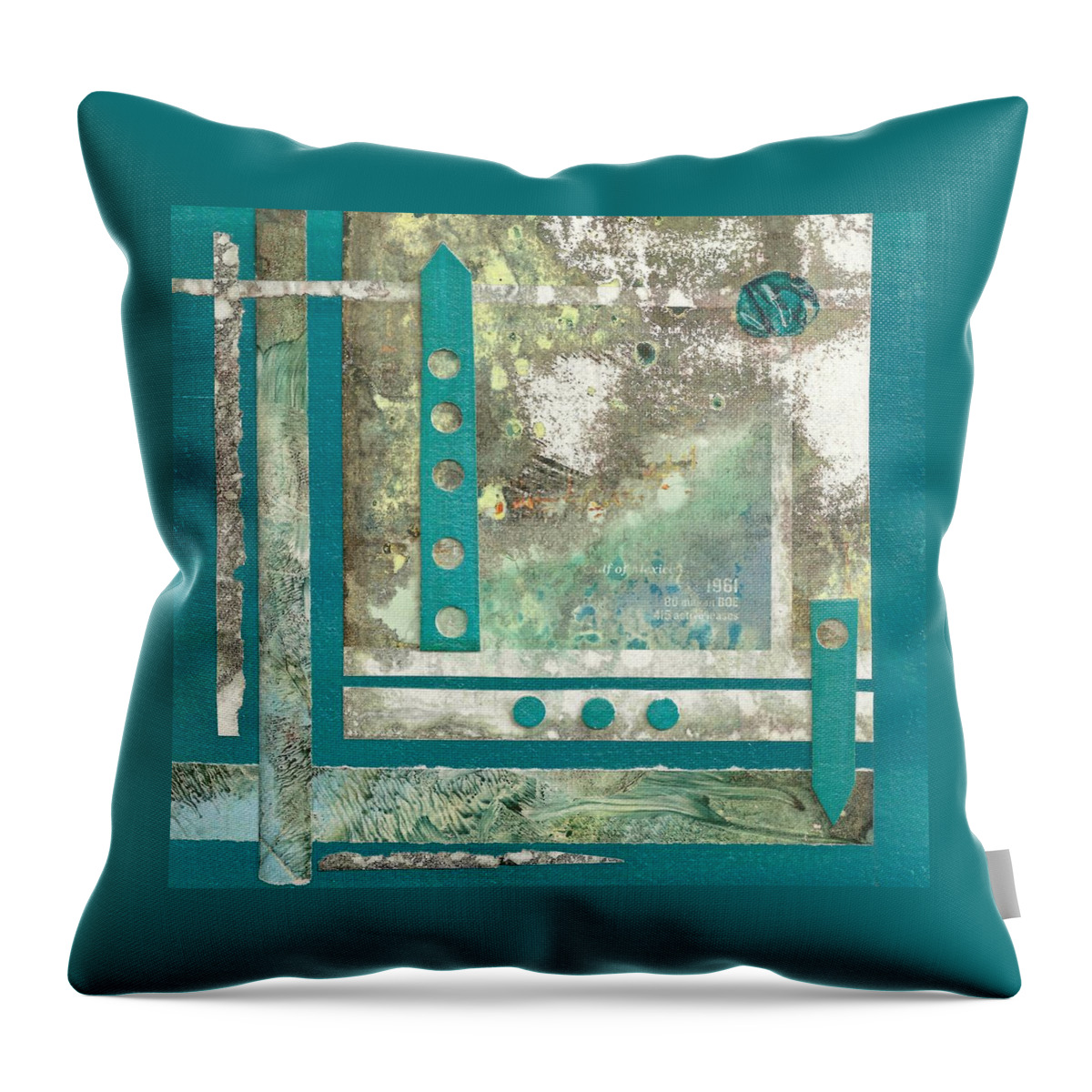 Arrows Throw Pillow featuring the mixed media 1961 by Sandra Lee Scott