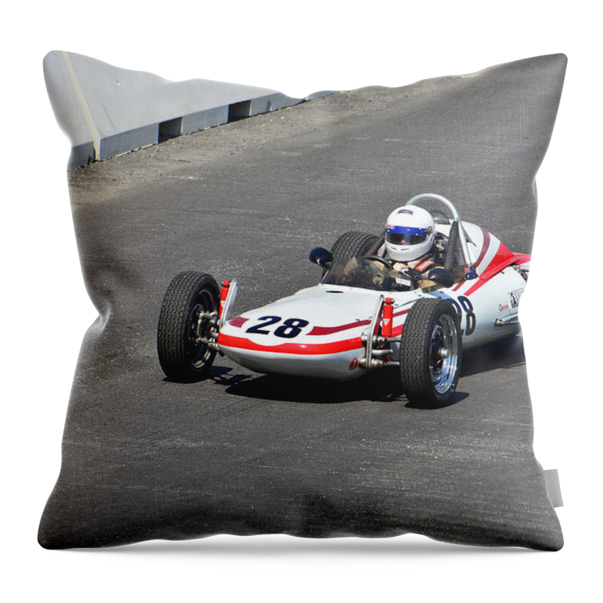 1968 Throw Pillow featuring the photograph 1968 Zink Formula Vee by Mike Martin