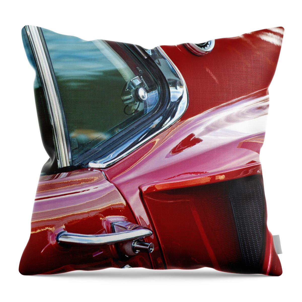 1969 Ford Mustang Mach 1 Throw Pillow featuring the photograph 1969 Ford Mustang Mach 1 Side Scoop by Jill Reger
