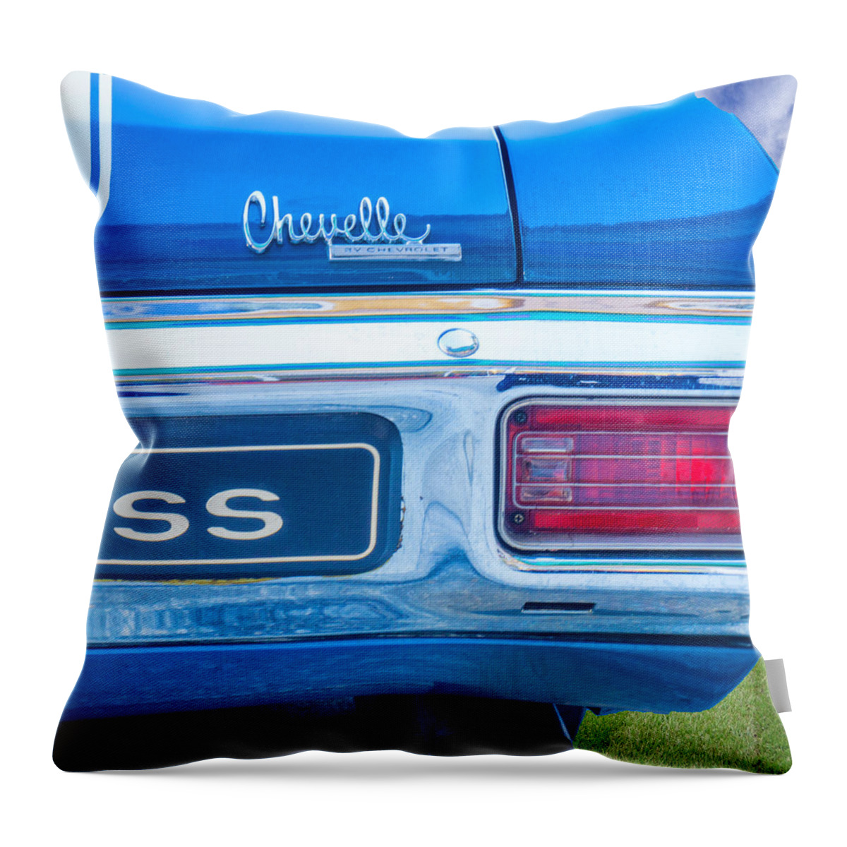 Chevelle Throw Pillow featuring the photograph 1970 Tailights by Dennis Dugan