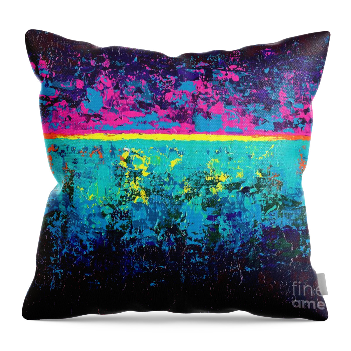 #madewithmichaels #art #abstract #contemporary #allisonconstantino Throw Pillow featuring the painting 1st Light by Allison Constantino