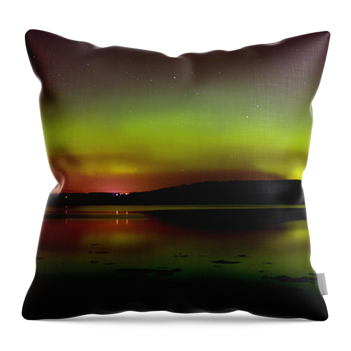  Northern Lights Throw Pillow featuring the photograph Northern Lights #2 by Gavin Macrae