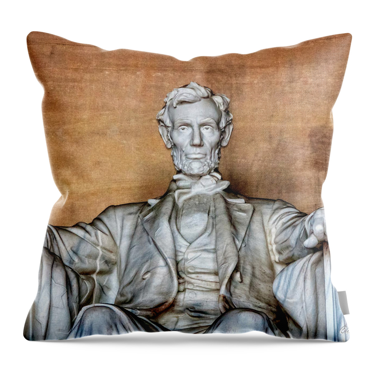 Abraham Lincoln Throw Pillow featuring the photograph Abraham Lincoln #2 by Christopher Holmes
