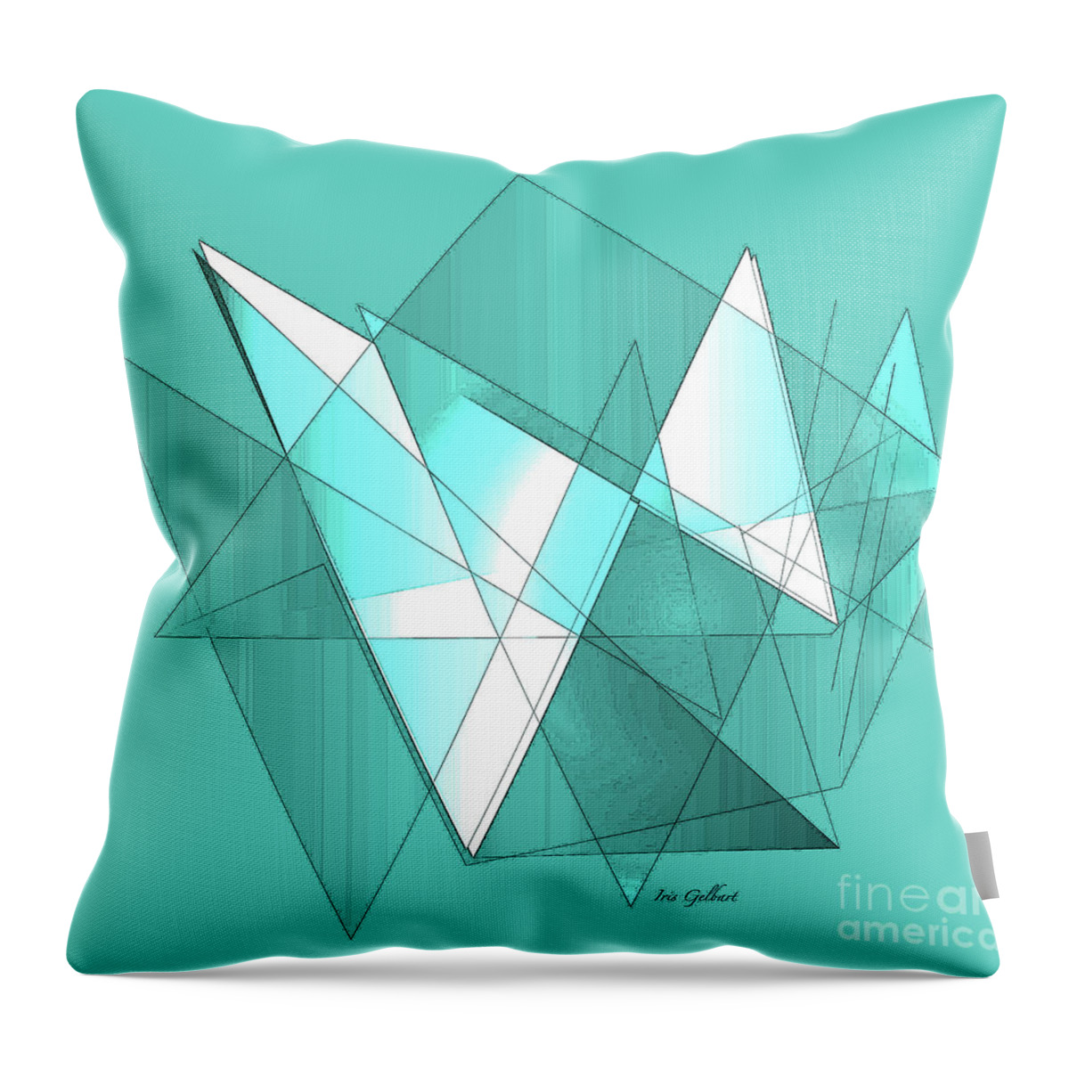 Abstract Throw Pillow featuring the digital art Action #2 by Iris Gelbart