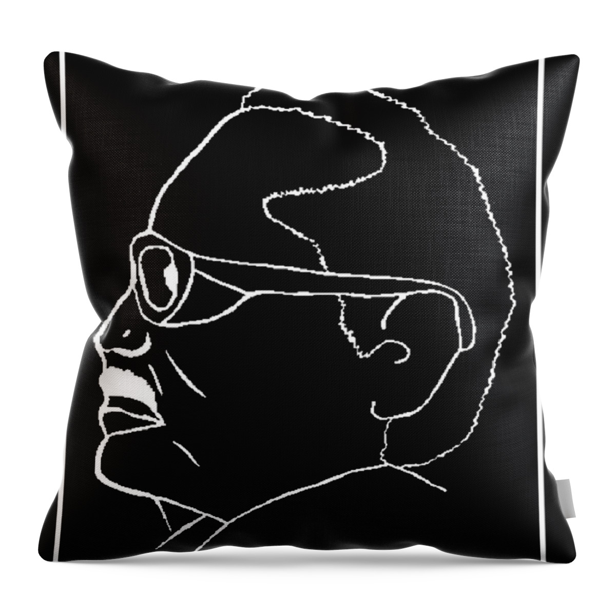 Ango Throw Pillow featuring the painting Agostinho Neto #2 by Antonia Pascoal