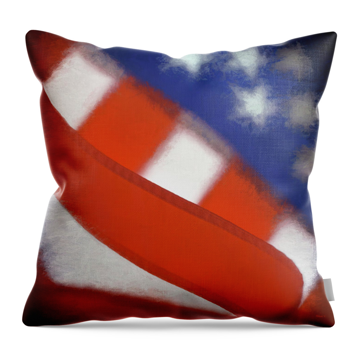 Flag Throw Pillow featuring the photograph American Flag by George Robinson