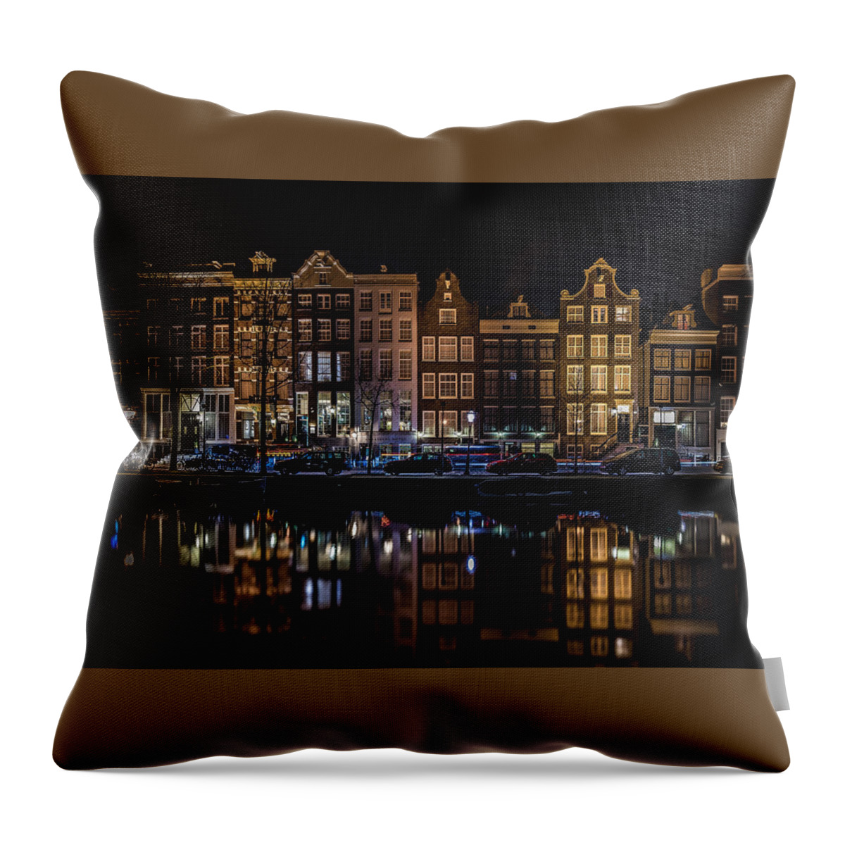 Amsterdam Throw Pillow featuring the digital art Amsterdam #2 by Super Lovely