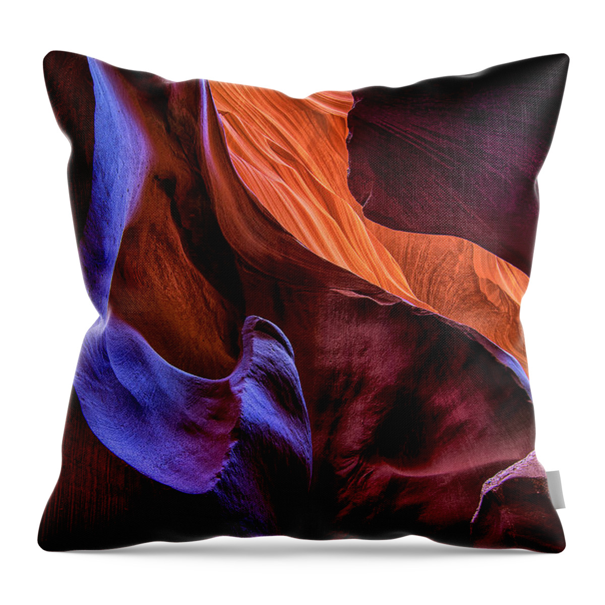 Antelope Canyon Throw Pillow featuring the photograph Antelope Canyon Colors #2 by Michael Ash