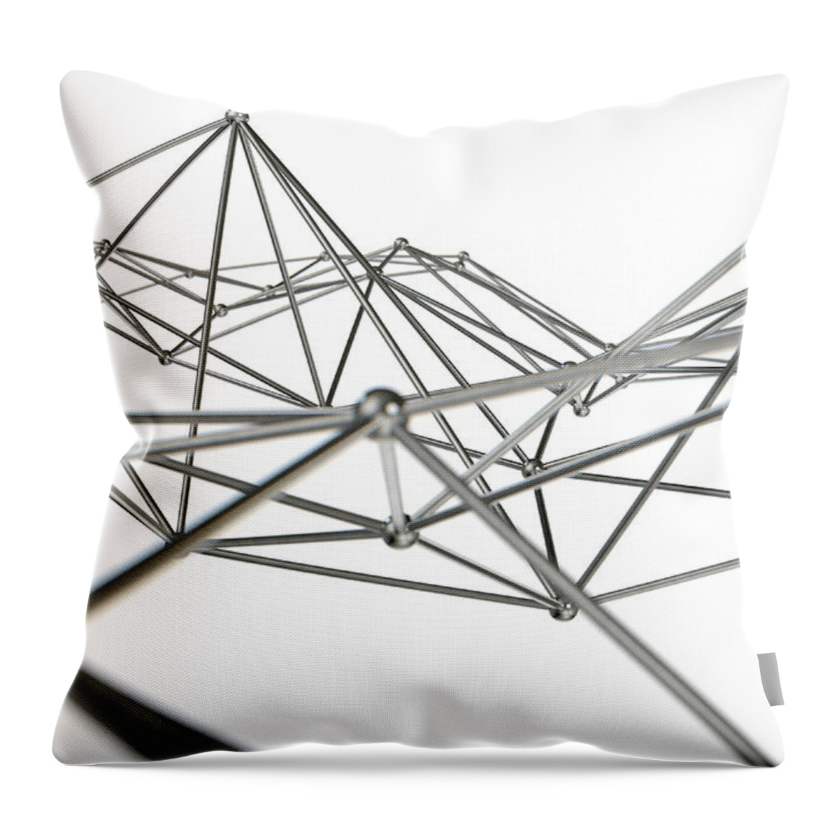 Background Throw Pillow featuring the digital art Atom Array Abstract #2 by Allan Swart