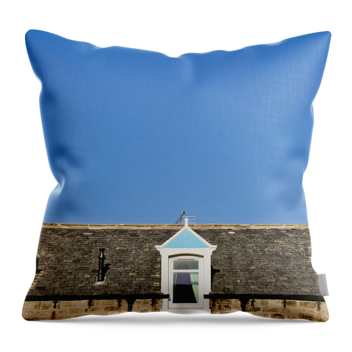Apartment Throw Pillow featuring the photograph Attic rooms #2 by Tom Gowanlock
