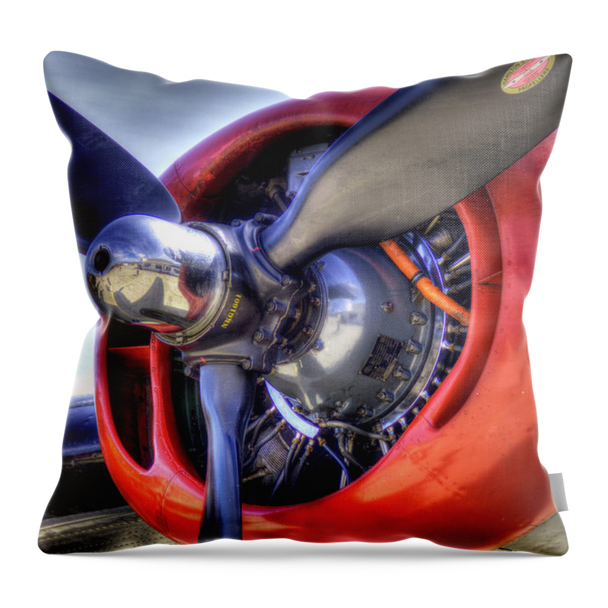 B-24 Bomber Throw Pillow featuring the photograph B-24 #2 by Joe Palermo