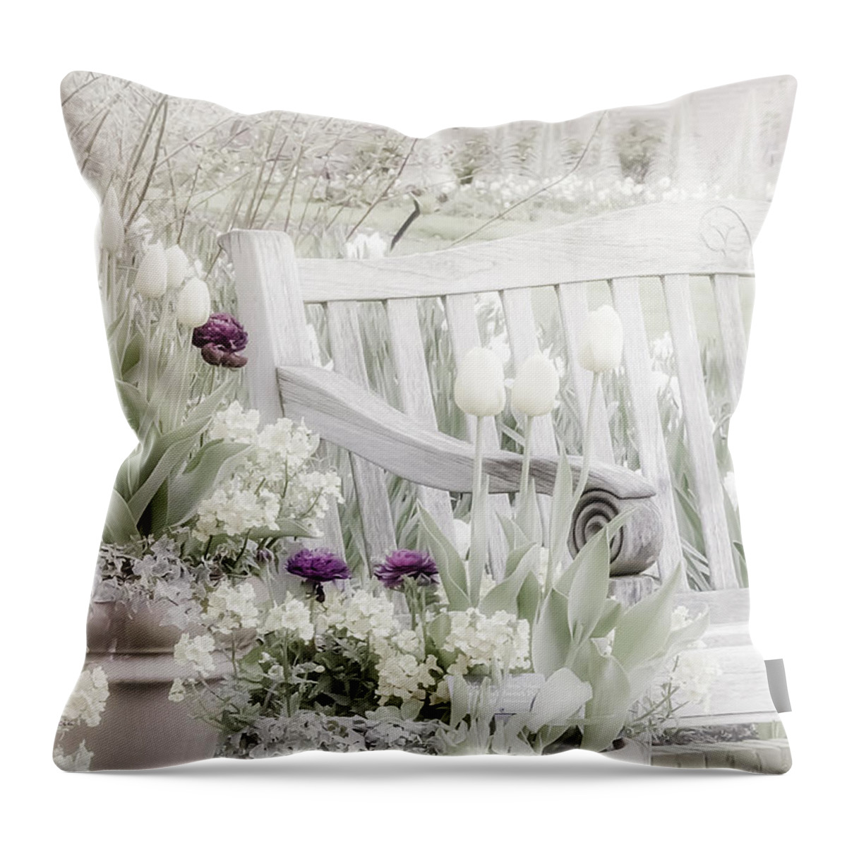 Garden Throw Pillow featuring the photograph Beauty of a Spring Garden #2 by Julie Palencia