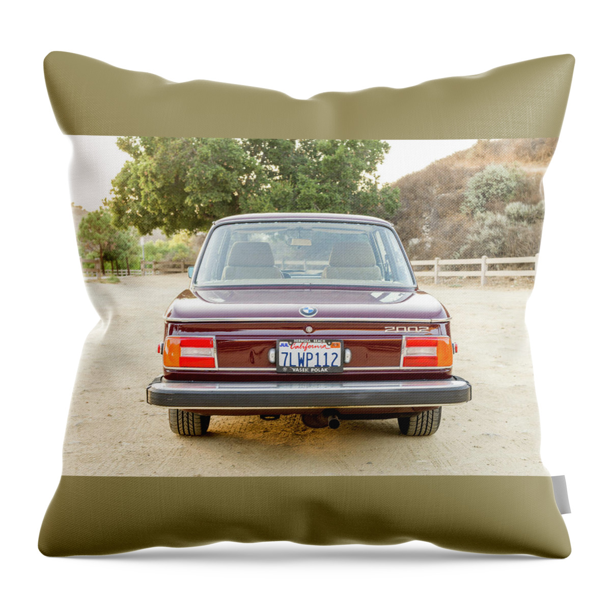 Bmw 2 Series Throw Pillow featuring the photograph BMW 2 Series #2 by Jackie Russo