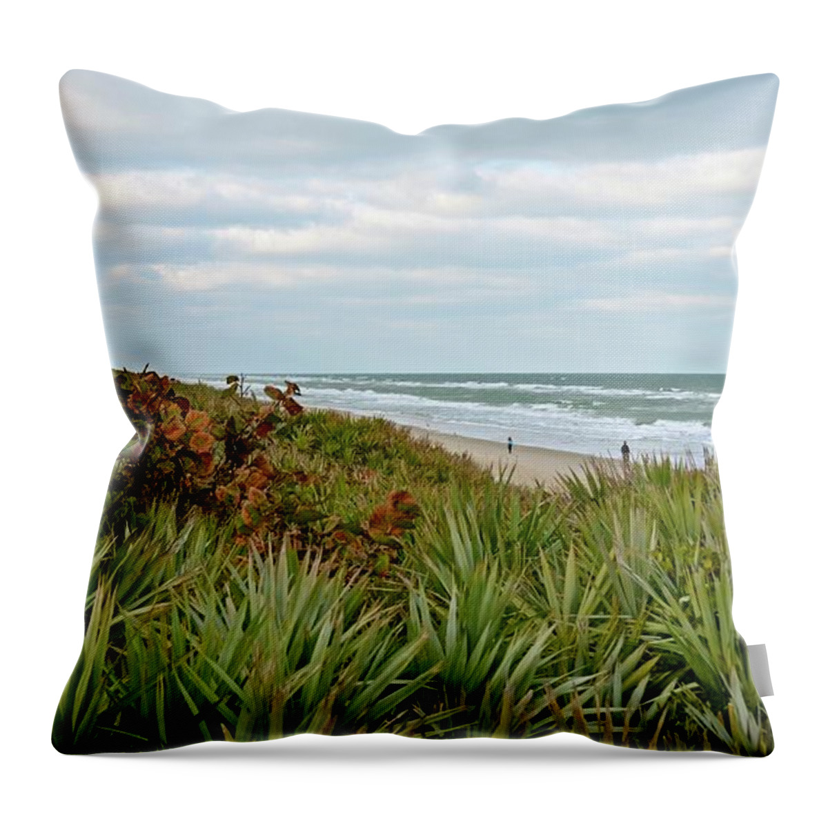 Sea Throw Pillow featuring the photograph By The Sea #2 by Carol Bradley