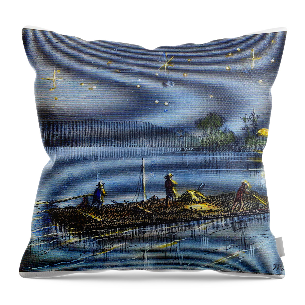 1876 Throw Pillow featuring the photograph Clemens: Tom Sawyer #2 by Granger