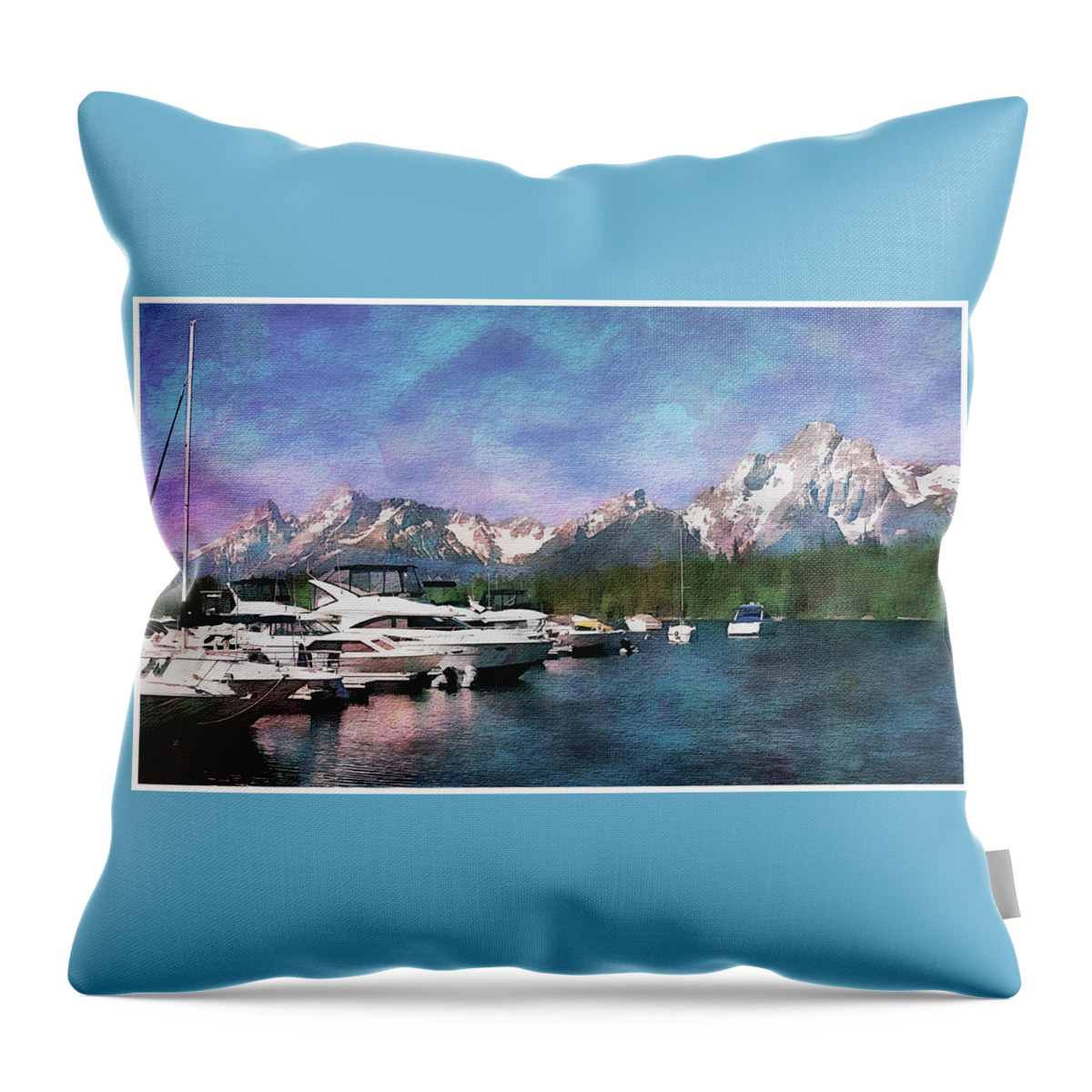 Colter Throw Pillow featuring the photograph Colter Bay, Grand Tetons #2 by Margie Wildblood