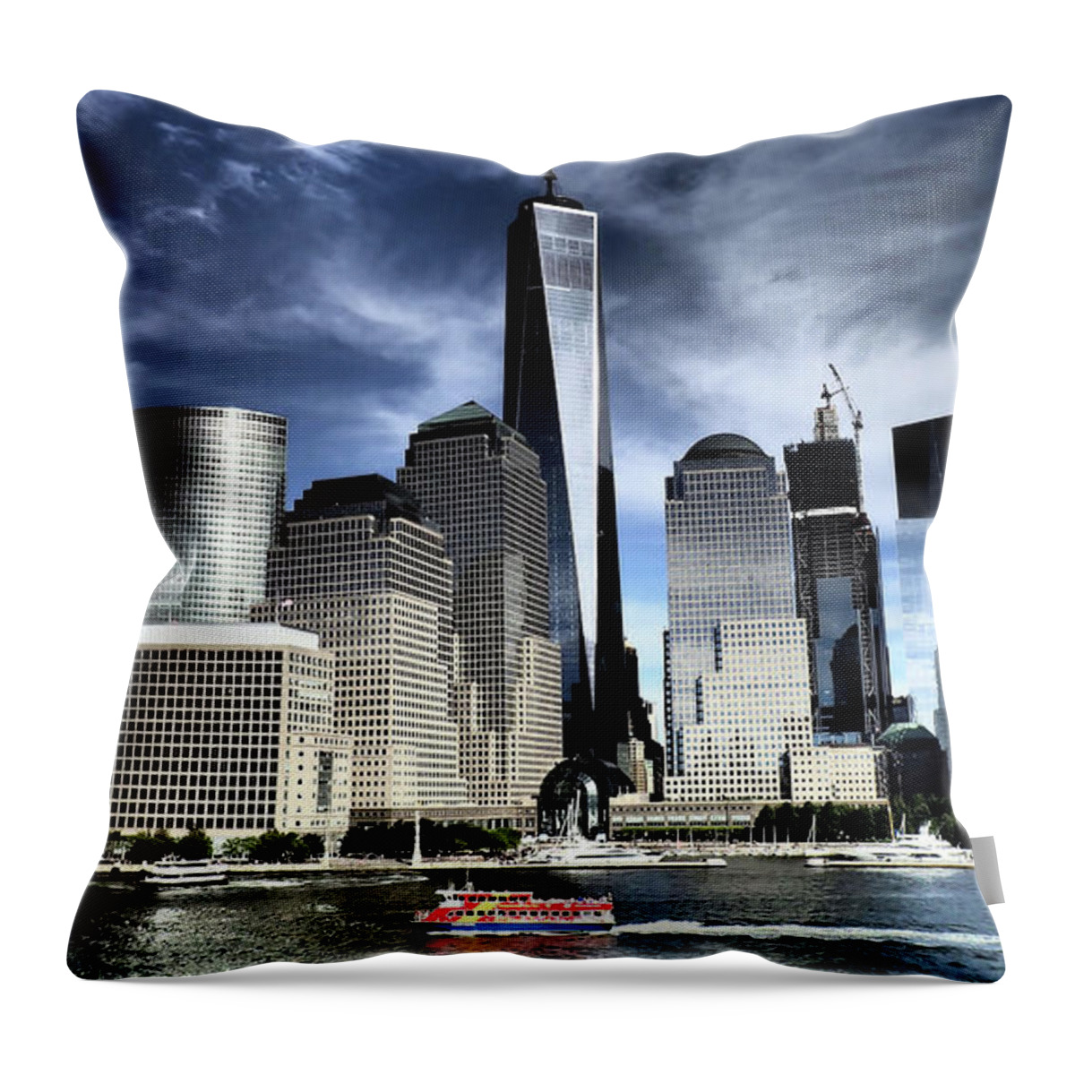 Dramatic Throw Pillow featuring the photograph Dramatic New York City #2 by Susan Jensen