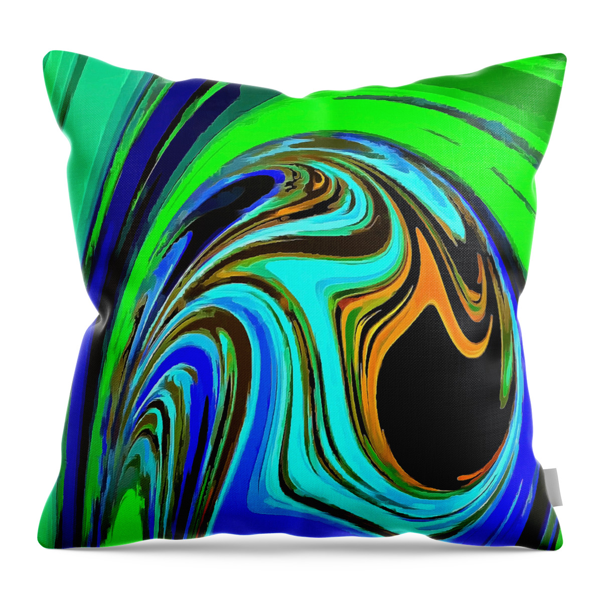 Abstract Throw Pillow featuring the digital art Envy #2 by Digital Photographic Arts