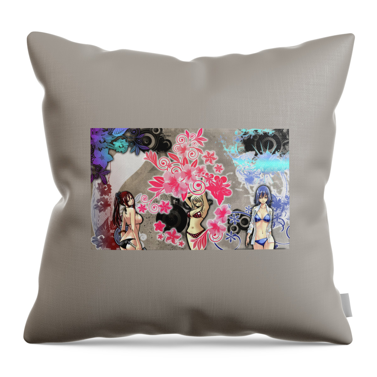 Fairy Tail Throw Pillow featuring the digital art Fairy Tail #2 by Maye Loeser