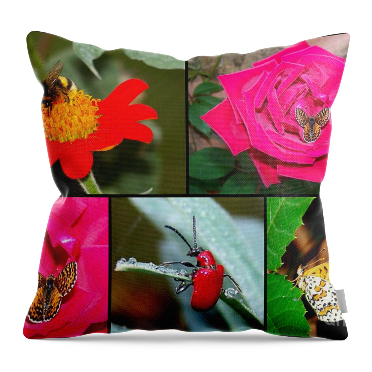 Flowers Throw Pillow featuring the photograph Flowers #2 by Sylvie Leandre