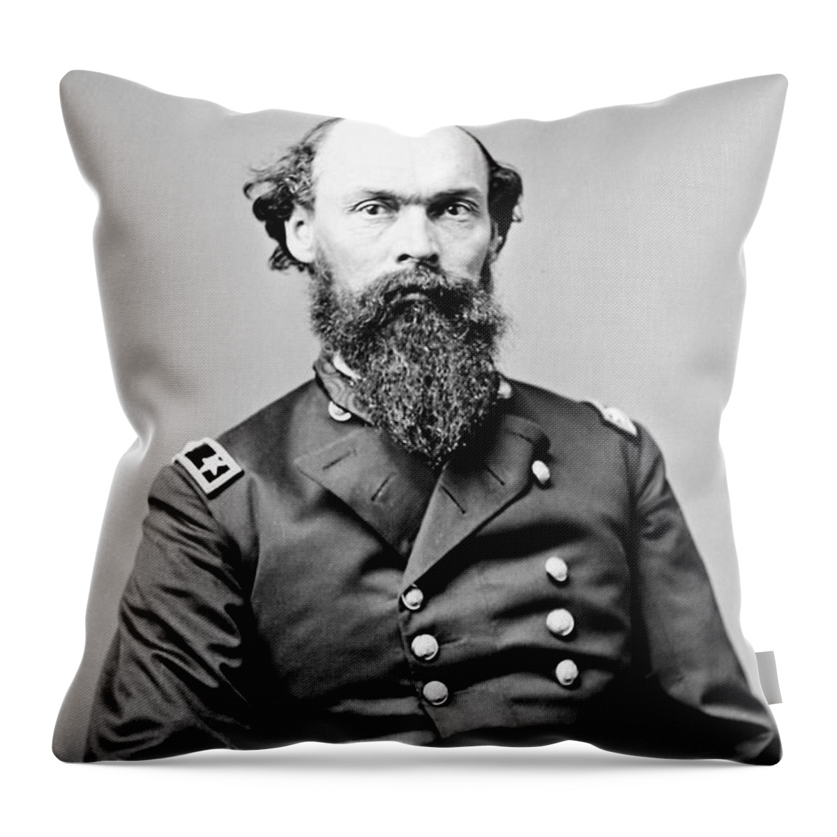 1865 Throw Pillow featuring the photograph GORDON GRANGER, 1822-1876 - to license for professional use visit GRANGER.com by Granger