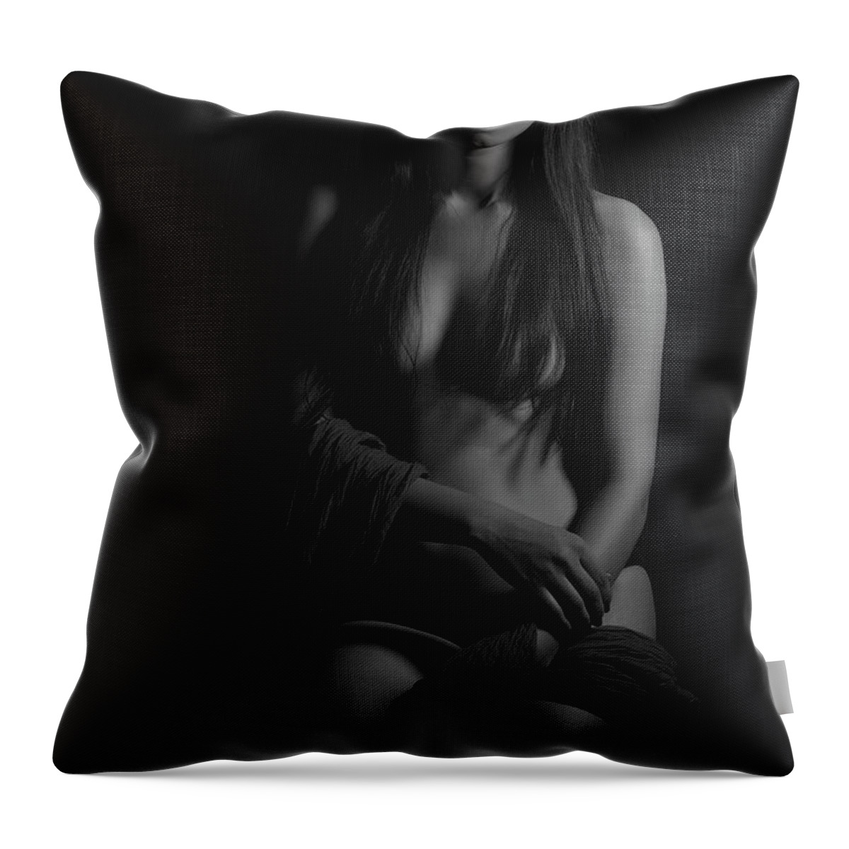 Seductive Throw Pillow featuring the photograph Isolation #3 by Kiran Joshi