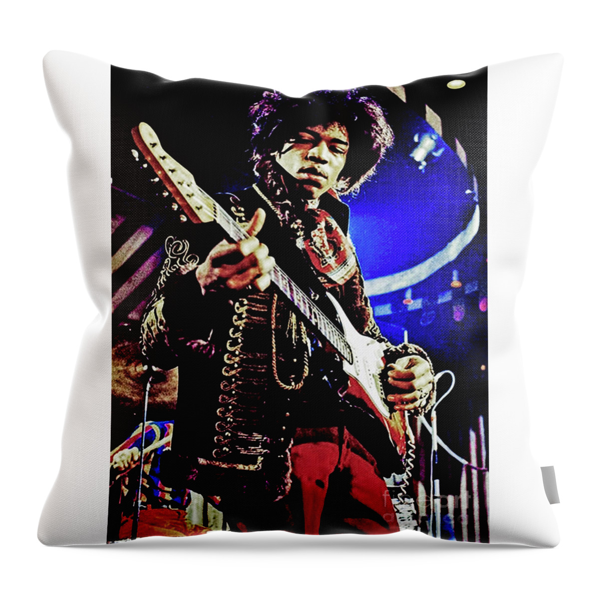 Jimi Hendrix Throw Pillow featuring the photograph Jimi Hendrix #4 by Doc Braham