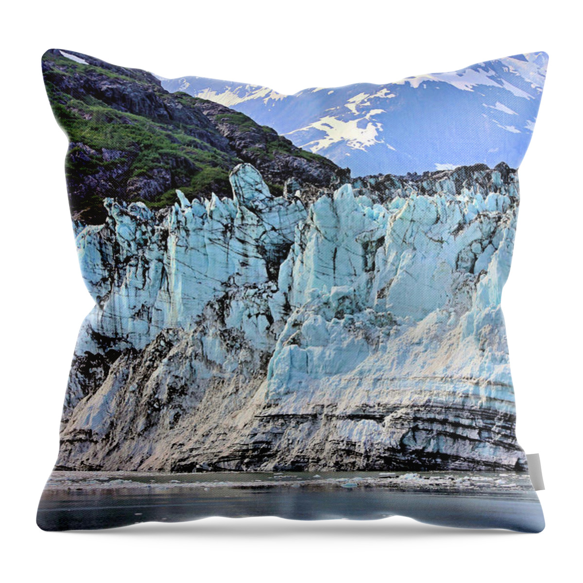 Lamplugh Glacier Throw Pillow featuring the photograph Lamplugh Glacier #2 by Kristin Elmquist