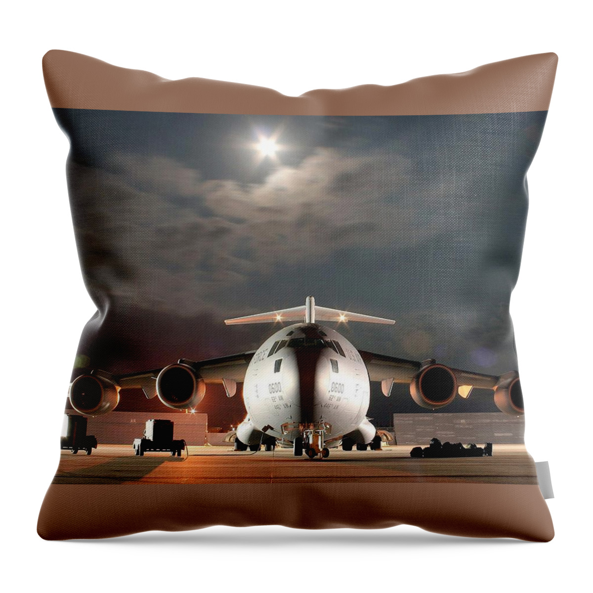 Lockheed C-130 Hercules Throw Pillow featuring the photograph Lockheed C-130 Hercules #2 by Jackie Russo