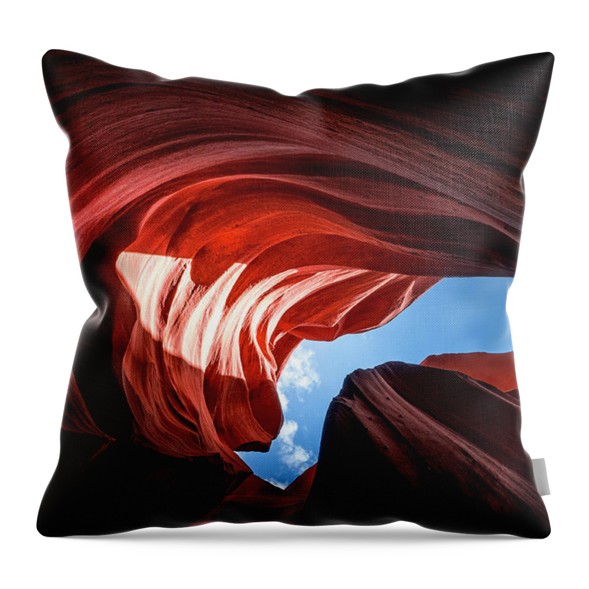  Throw Pillow featuring the photograph Lower Antelope Canyon Navajo Nation AZ #2 by Dean Ginther