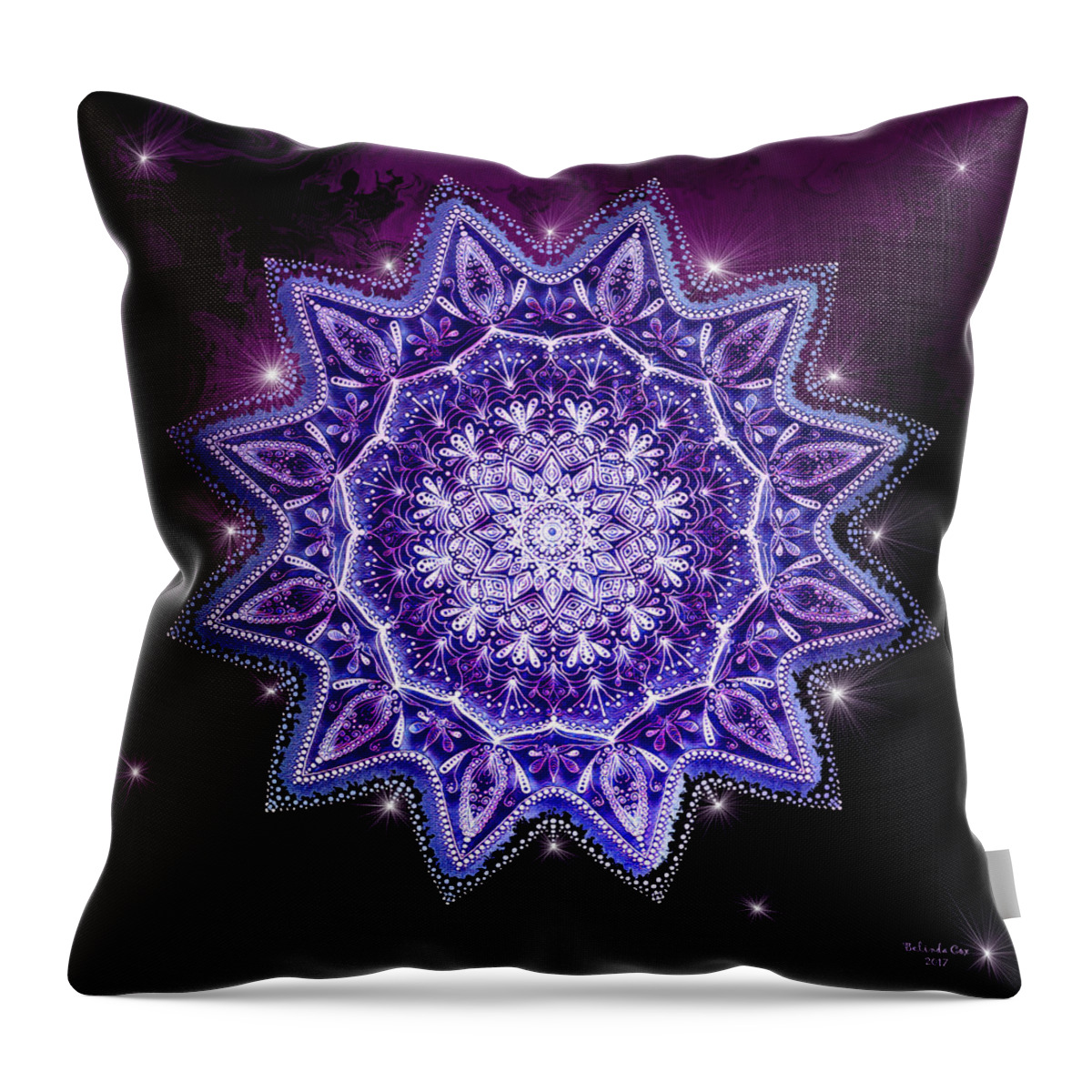 Digital Art Throw Pillow featuring the digital art Mandala Art #2 by Artful Oasis