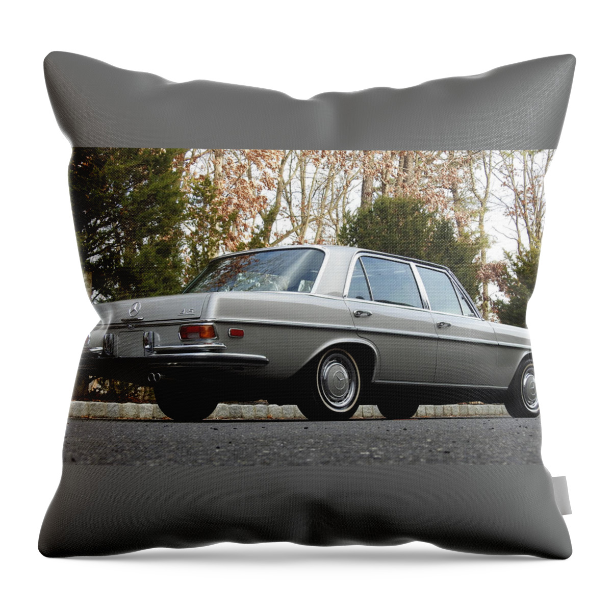 Mercedes-benz 300sel Throw Pillow featuring the photograph Mercedes-Benz 300SEL #2 by Jackie Russo
