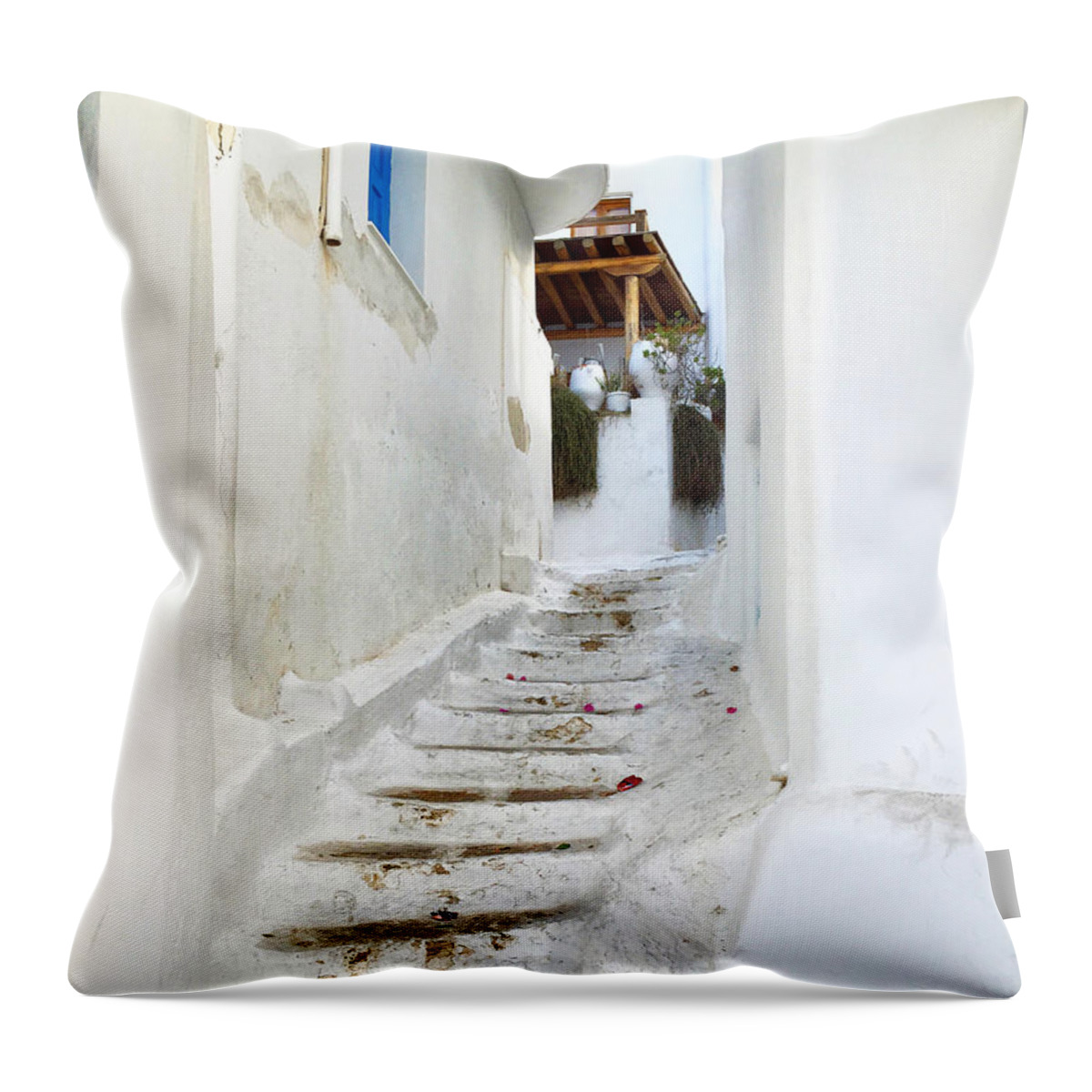 Mykonos Throw Pillow featuring the photograph Mykonos #2 by HD Connelly