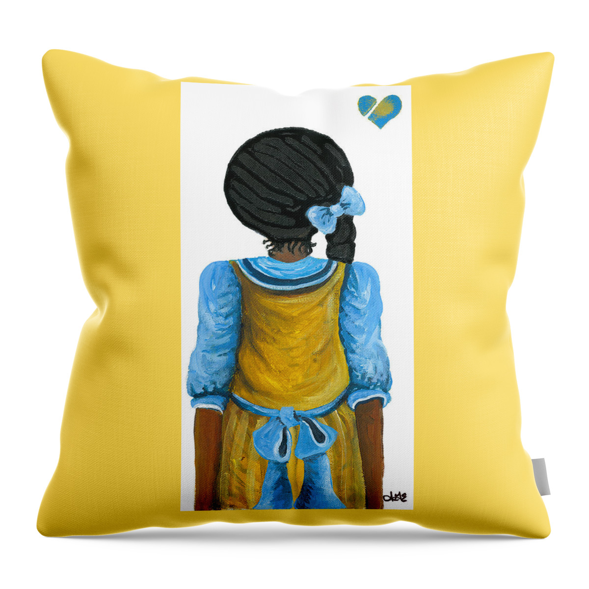  Throw Pillow featuring the painting Jeanie by Sonja Griffin Evans