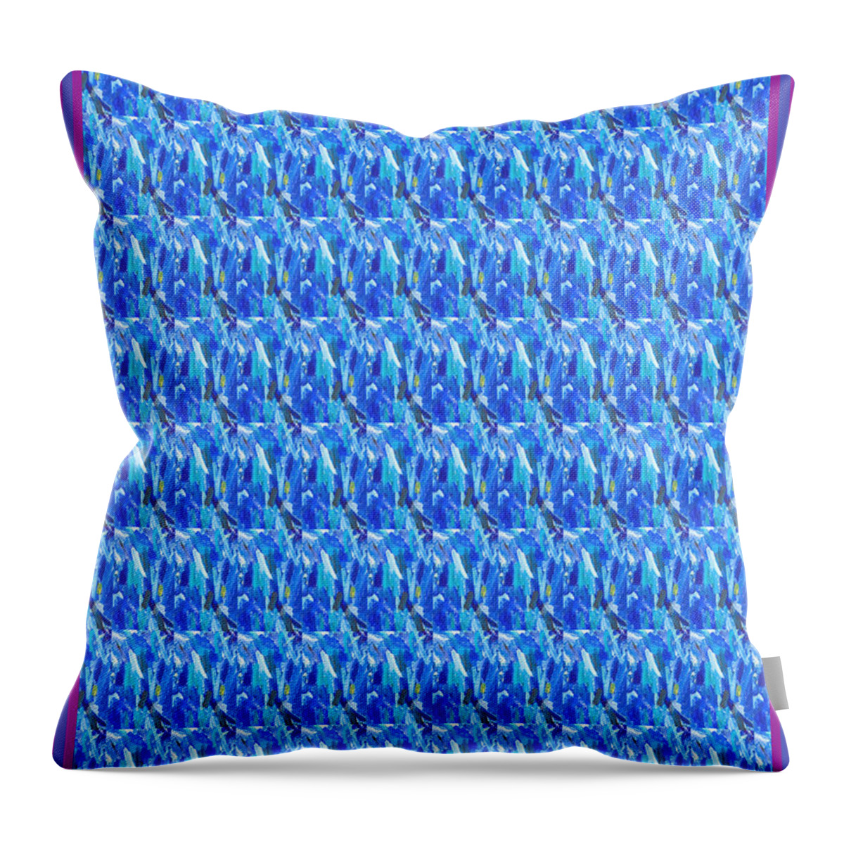 Novino Throw Pillow featuring the mixed media NOVINO Textures blue shades for Phone Cases Pillows Duvet covers Tote Bags WallArt or download jpg #2 by Navin Joshi