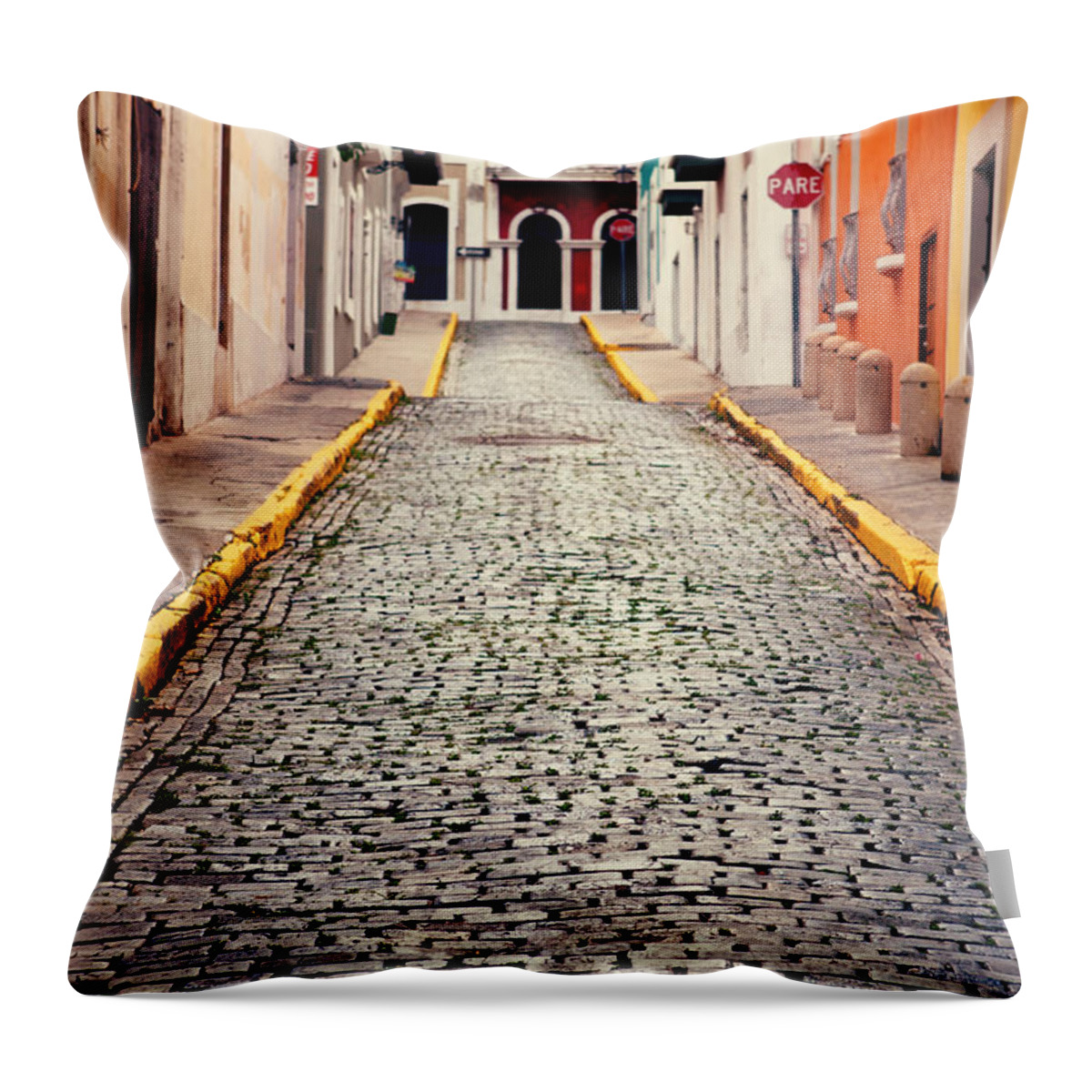 San Juan Throw Pillow featuring the photograph Old San Juan Puerto Rico #2 by Kim Fearheiley