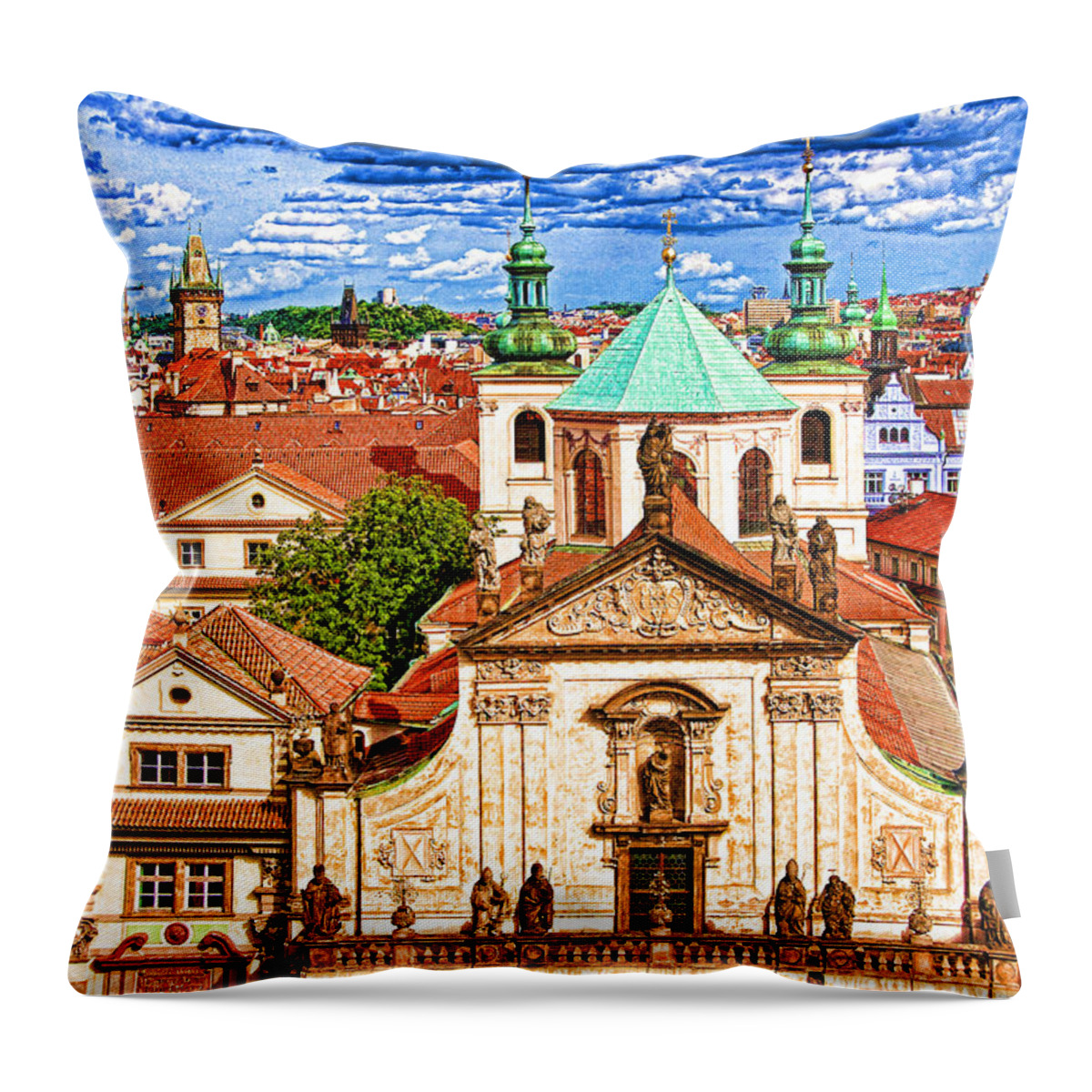 Czech Republic Throw Pillow featuring the photograph Old Town Prague #2 by Dennis Cox