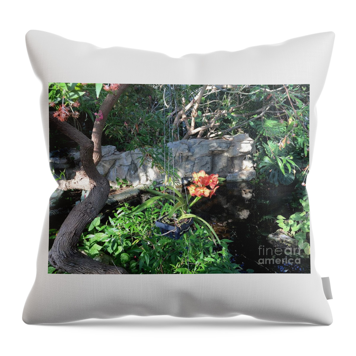 Botanical Throw Pillow featuring the photograph Peace and Serenity #2 by Barbara Plattenburg