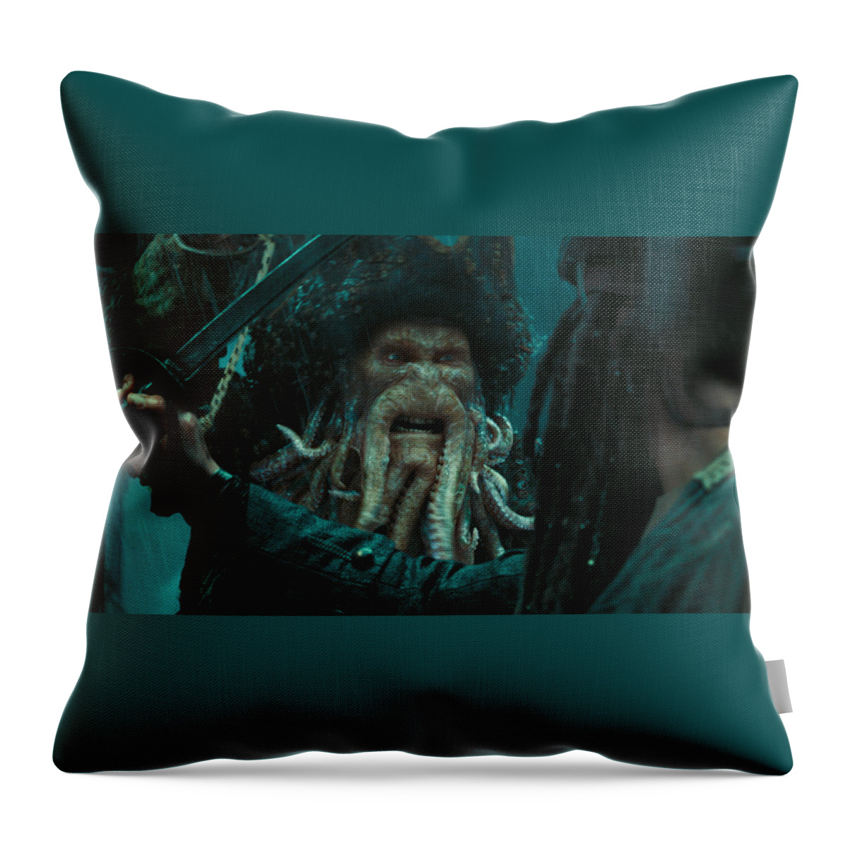 Pirates Of The Caribbean At World's End Throw Pillow featuring the digital art Pirates Of The Caribbean At World's End #2 by Maye Loeser
