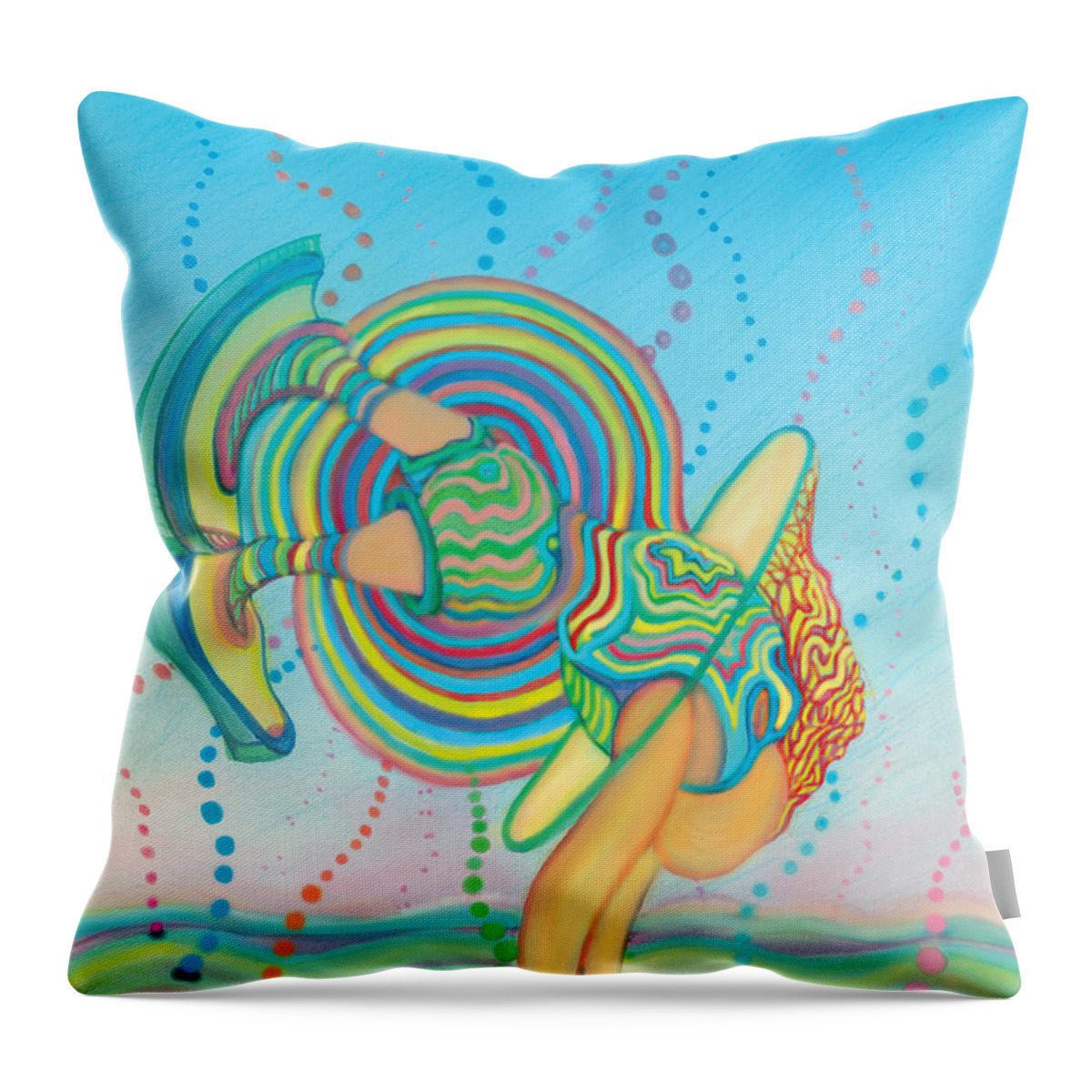  Throw Pillow featuring the digital art Quantum Leap #2 by Steven Kelly Smith