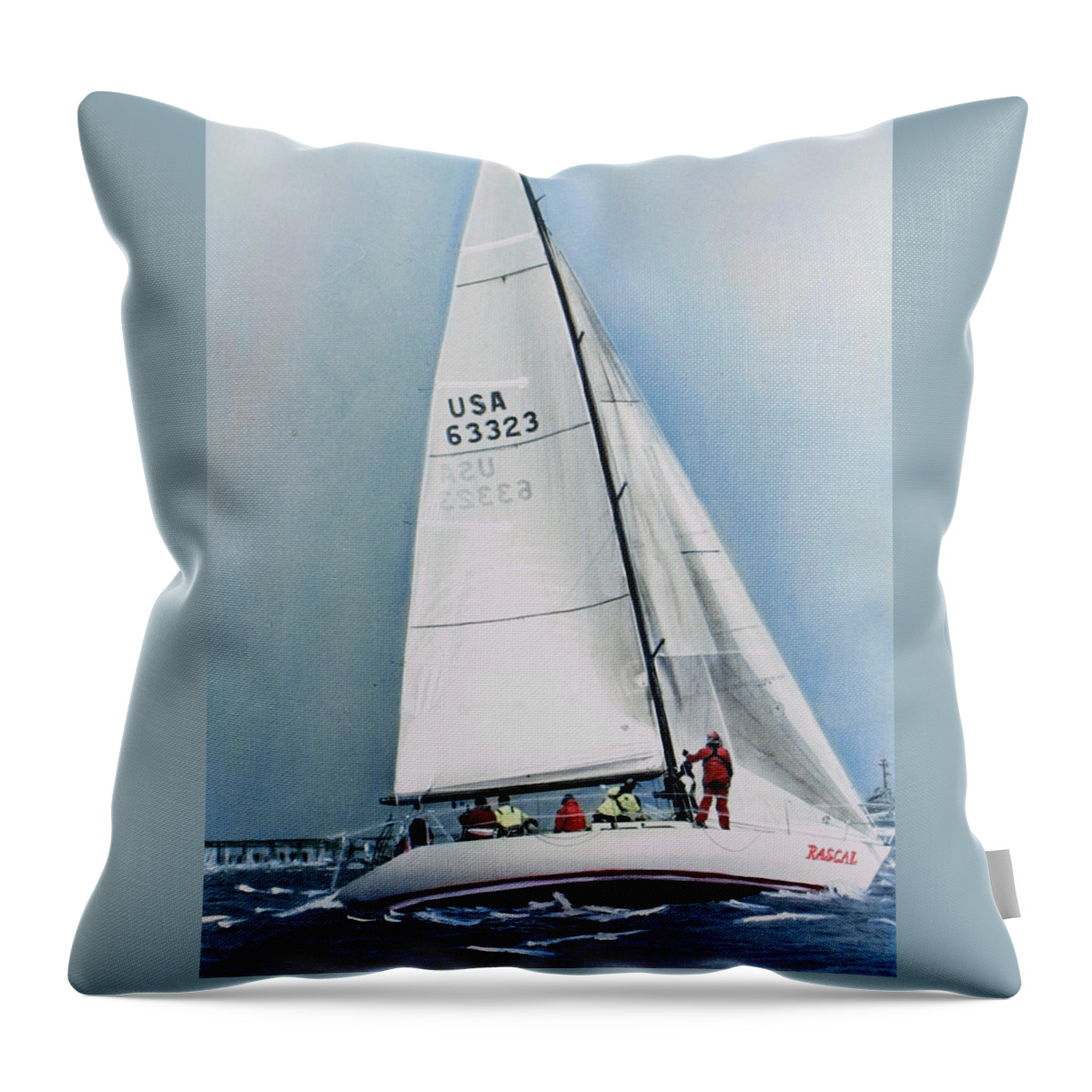 Boats Throw Pillow featuring the photograph Rascal #2 by Jean Wolfrum